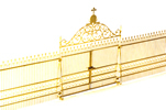 Iron ornamental fence, model Hofburg, Vienna, brass kit